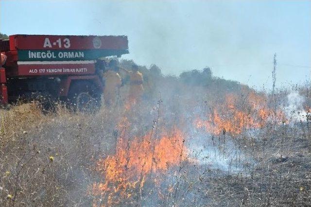 İnegöl’de Korkutan Yangın