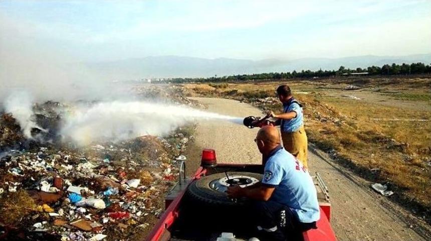 Burhaniye&rsquo;de &Ccedil;&ouml;pl&uuml;k Yangını