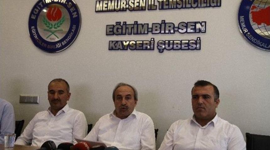 Eğitim Bir-sen Kayseri Şube Başkanı Aydın Kalkan: