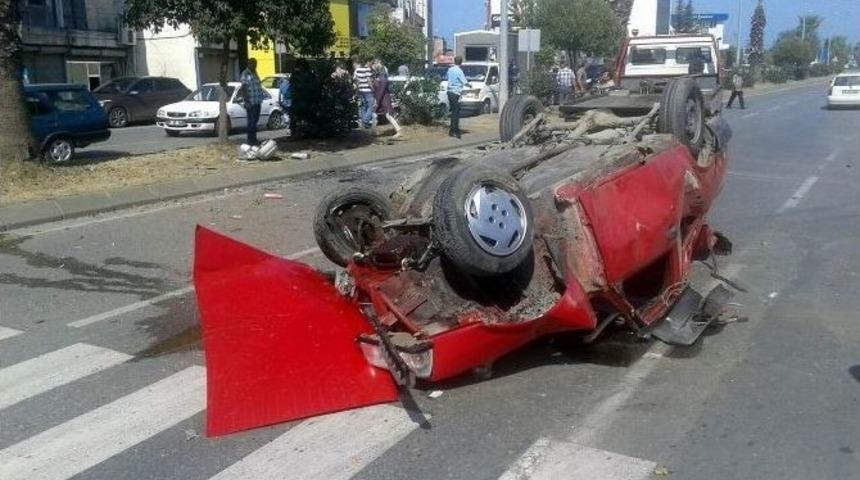 Otomobil Takla Attı: 1 Yaralı