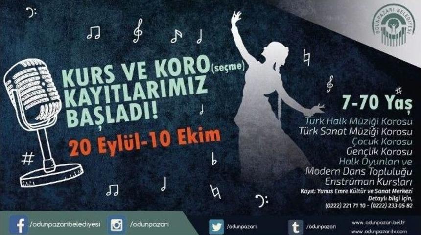 Odunpazarı&rsquo;nda Kurs Ve Koro Kayıtları Başladı