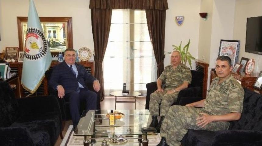 Komutanlardan Başkan Kesimoğlu&rsquo;na Ziyaret
