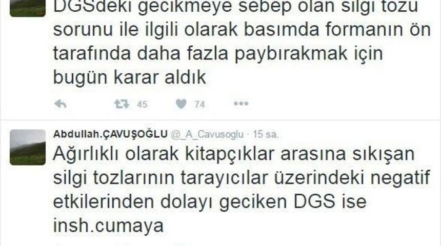 Dikey Ge&ccedil;iş Sınavı Sonu&ccedil;larının Gecikmesinin Sebebi Silgi Tozu