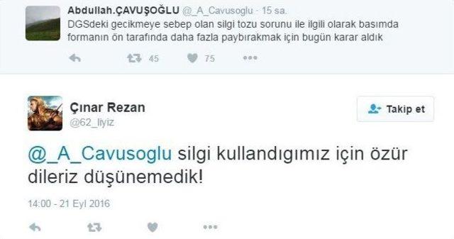 Dikey Geçiş Sınavı Sonuçlarının Gecikmesinin Sebebi Silgi Tozu