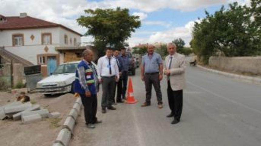 İncesu Belediyesi Yaya Kaldırımı Çalışmalarına Başladı