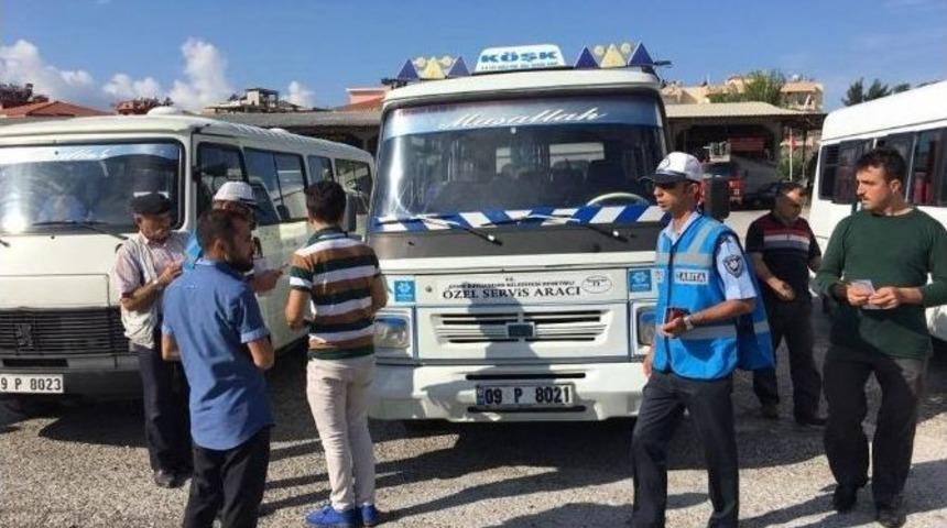 Aydın Bşb Trafik Zabıtası&rsquo;ndan Okul Servislerine Sıkı Denetim
