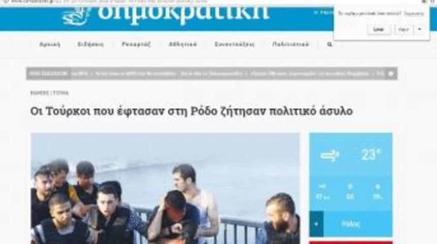 Rodos&rsquo;a Sığınmak İsteyen Fet&ouml;&rsquo;c&uuml;ler Tutuklandı