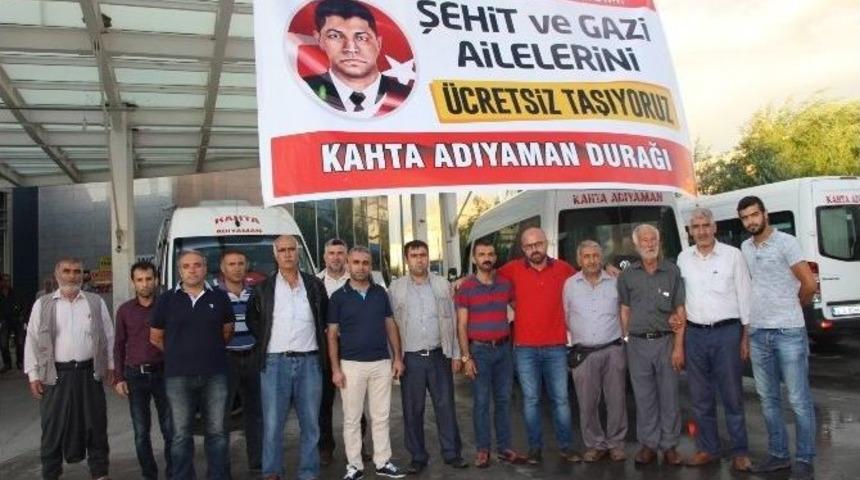 Kahta&rsquo;daki Şehit Ailelerine &Uuml;cretsiz Ulaşım
