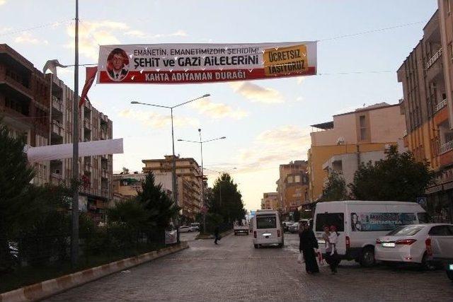 Kahta’daki Şehit Ailelerine Ücretsiz Ulaşım