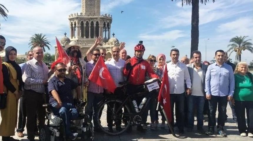 Fet&ouml;&rsquo;ye Tepki İ&ccedil;in Almanya&rsquo;dan İzmir&rsquo;e Pedal &Ccedil;evirdi