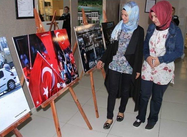 Yozgat Kyk Yurdunda Açılan 15 Temmuz Milli İrade Fotoğraf Sergisi Yoğun İlgi Gördü