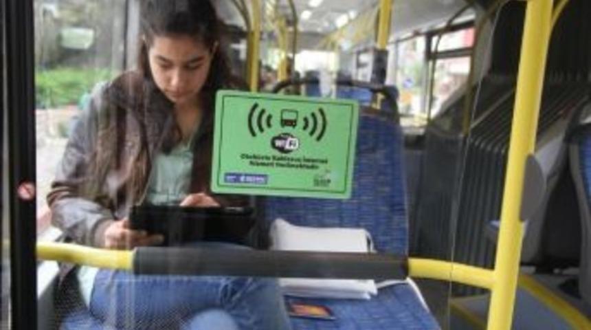 Büyükşehir Otobüslerinde Ücretsiz İnternet Rağbet Görüyor