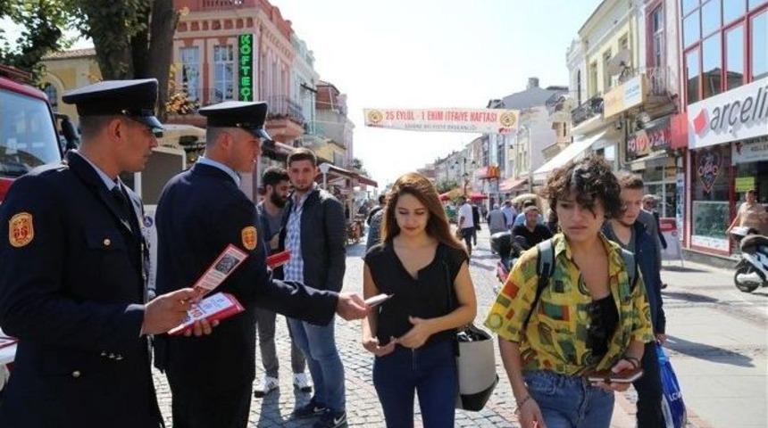 İtfaiye Haftası&rsquo;nda Edirne Halkı Bilgilendirildi