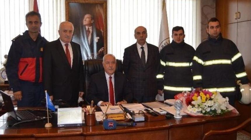 İtfaiye Personelinde Akdemir&rsquo;e Ziyaret