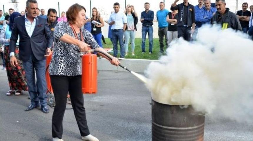 Tekstil Fabrikasında Yangın Tatbikatı