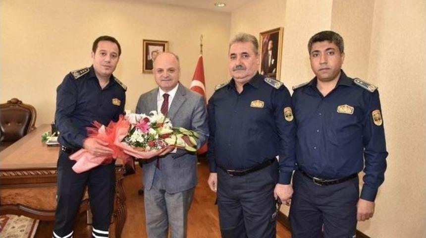 İtfaiyecilerden Vali Çakacak’a Ziyaret