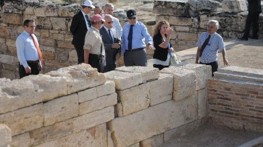 Vali Altıparmak&rsquo; Pamukkale&rsquo;de İncelemelerde Bulundu