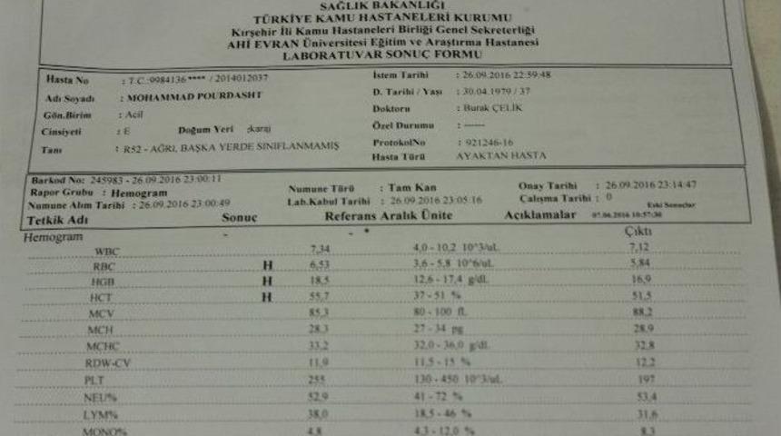 İran Uyruklu Mohammad A&ccedil;lık Grevinin 14. G&uuml;n&uuml;nde Hastaneye Kaldırıldı