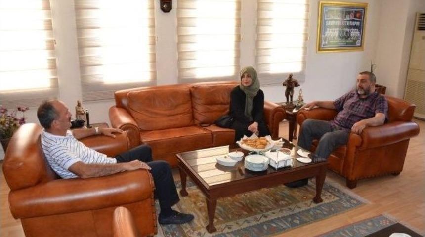 Kahraman Muhtar Can Cumurcu, Başkan Saatcı&rsquo;yı Ziyaret Etti