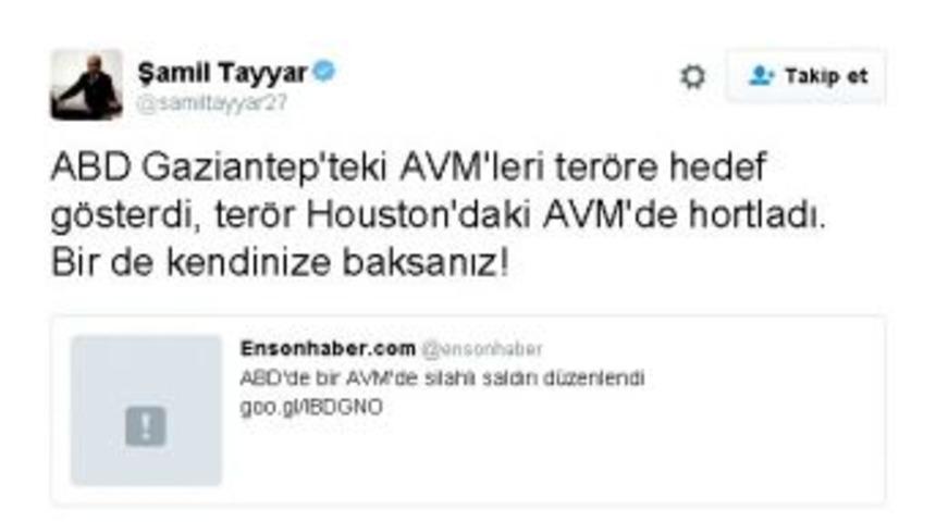 Milletvekili Tayyar’dan Abd’ye Tepki