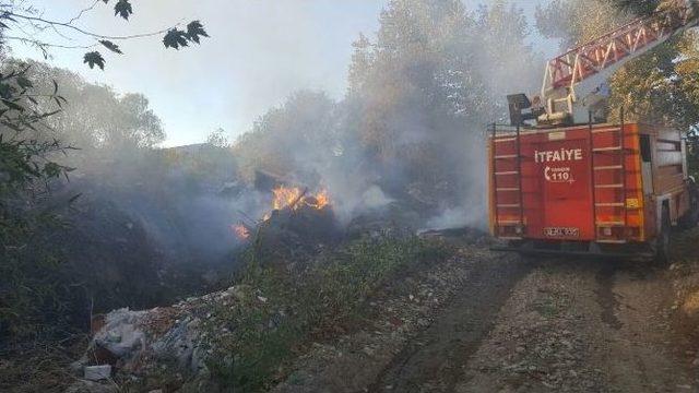 Çöplük Haline Getirilen Alanda Yangın