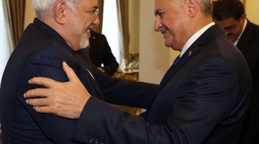 Başbakan Yıldırım, İran Dışişleri Bakanı Cevad Zarif’i Kabul Etti