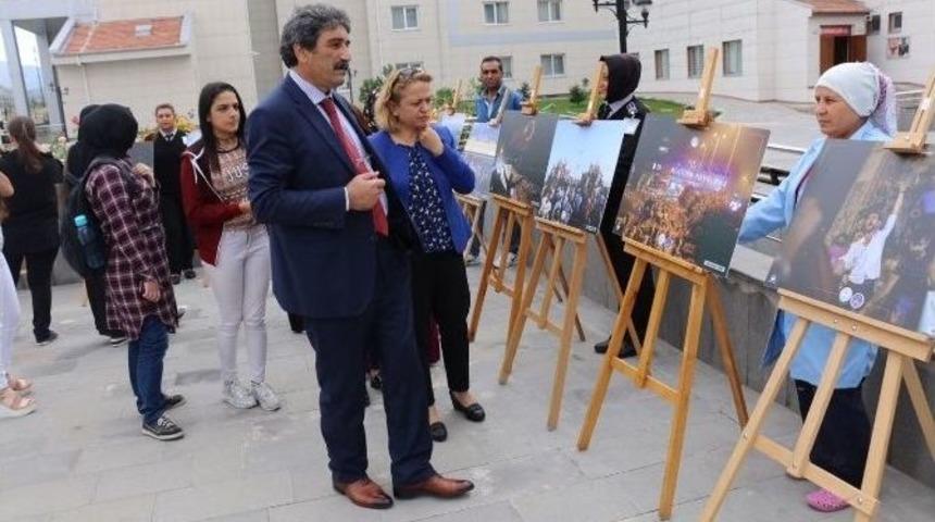 Melikgazi Kız Yurdu&rsquo;nda 15 Temmuz Milli İrade Destanı Sergisi A&ccedil;ıldı