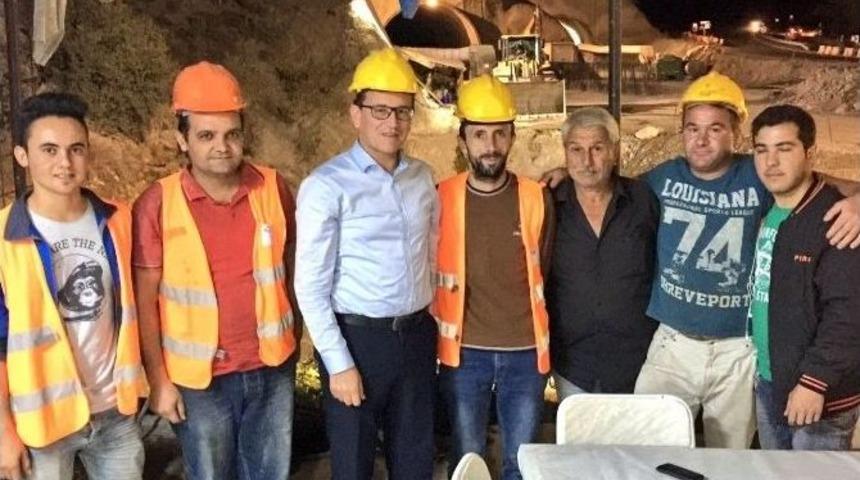 Atay Uslu, T&uuml;nel Ve Yol &Ccedil;alışmalarını İnceledi