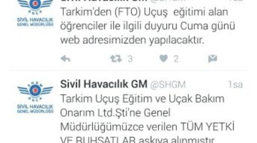 Tarkim Havacılık&rsquo;ın Lisansları Askıya Alındı