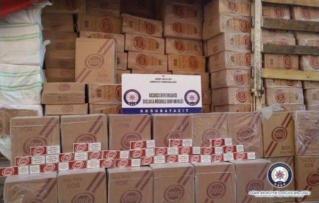 Doğubayazıt’ta 498 Bin Paket Kaçak Sigara Ele Geçirildi