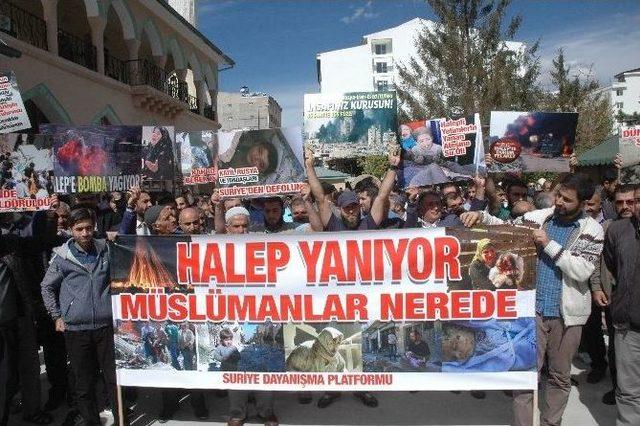 Halep’te Yaşanan Saldırılar Van’da Kınandı