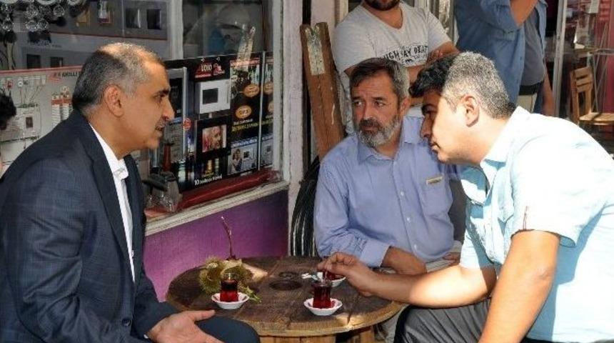 Vali &Ouml;mer Faruk Ko&ccedil;ak, K&ouml;şk Esnafını Ziyaret Etti