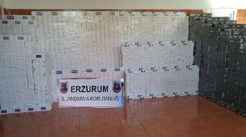 Erzurum&rsquo;da 70 Bin Paket Ka&ccedil;ak Sigara Ele Ge&ccedil;irildi