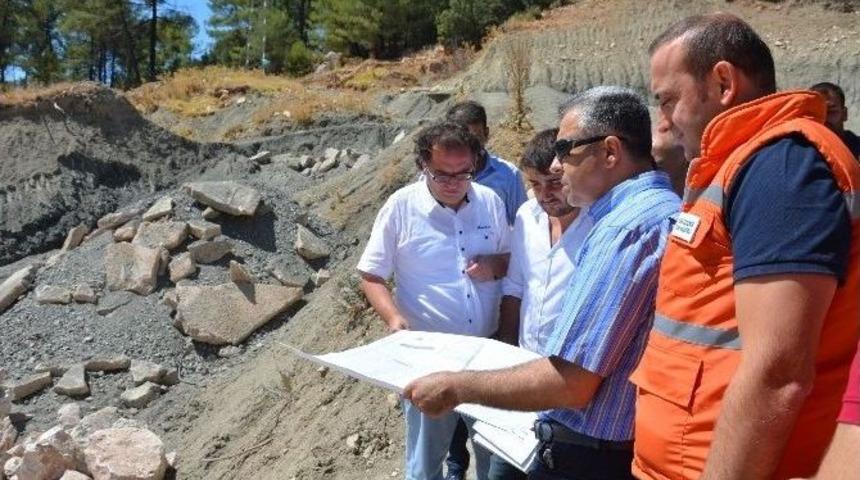 Coşkun, Kaş İkizce Barajı Ve Sulama İnşaatını İnceledi