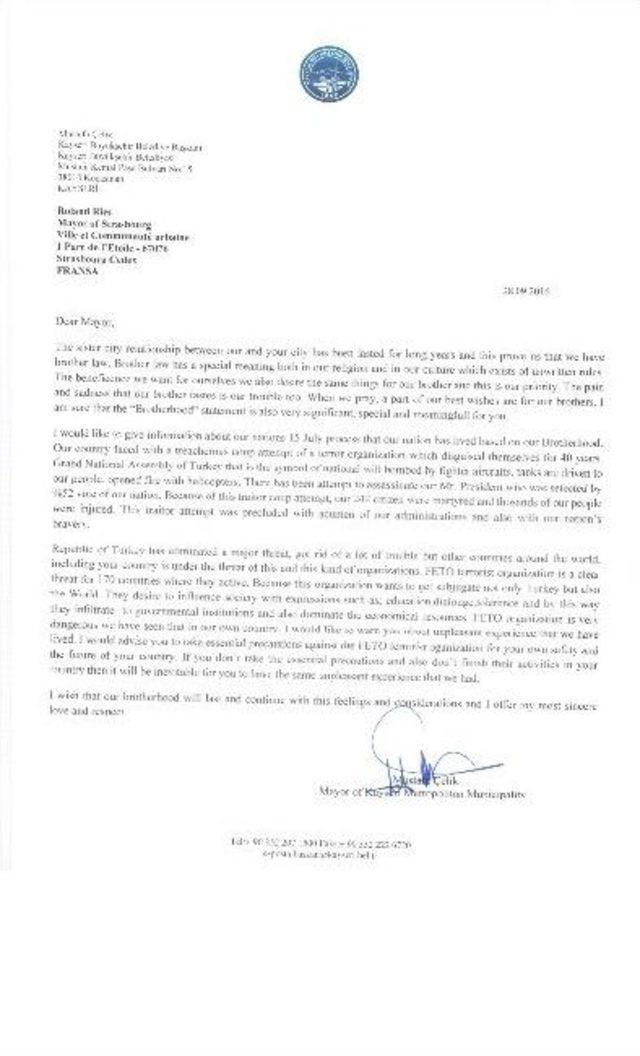 Büyükşehir’den Kardeş Şehirlere Fetö Uyarısı 1