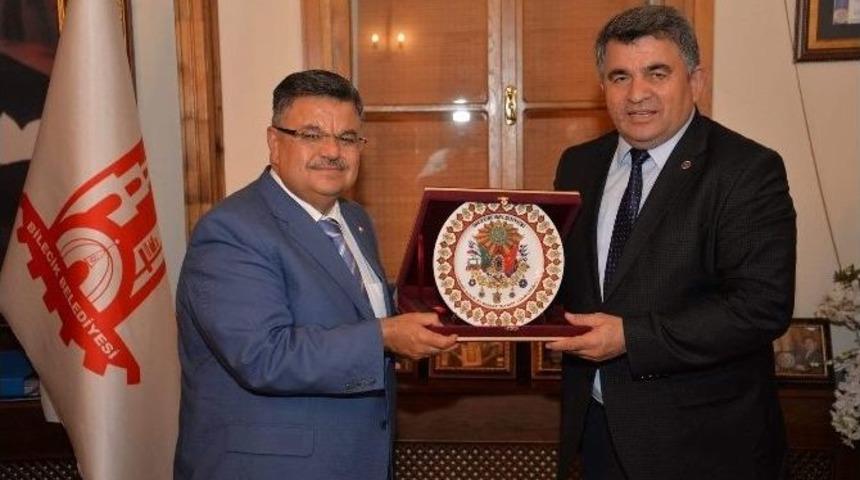 B&uuml;y&uuml;korhan Belediye Başkanı Taş&rsquo;tan, Başkan Yağcı&rsquo;ya Ziyaret