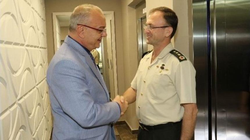 Jandarma Komutanı Kaplan&rsquo;dan Başkan Erg&uuml;n&rsquo;e Ziyaret