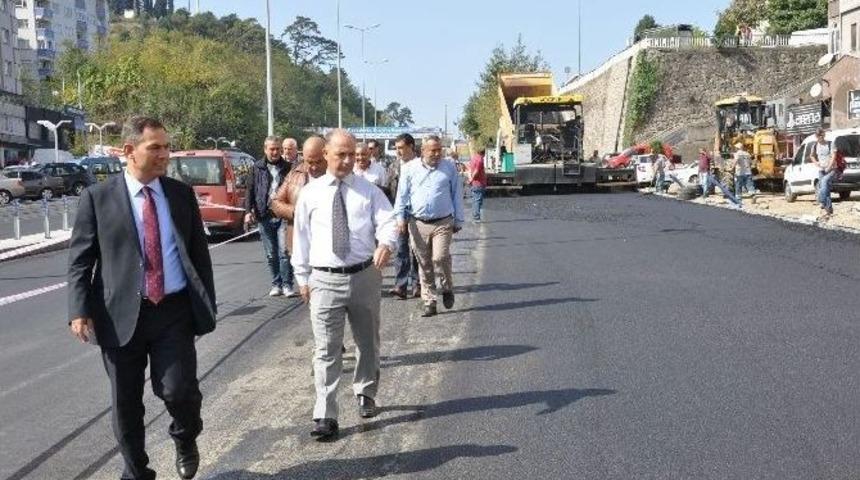 Başkan Uysal Asfalt &Ccedil;alışmalarını İnceledi