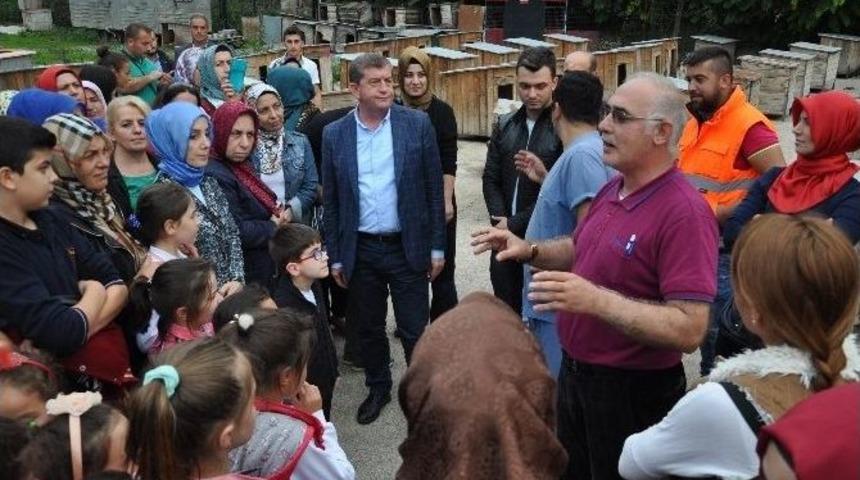 Ak Kadınlar&rsquo;dan &Ccedil;ocuklarıyla Birlikte Hayvan Barınağına Ziyaret