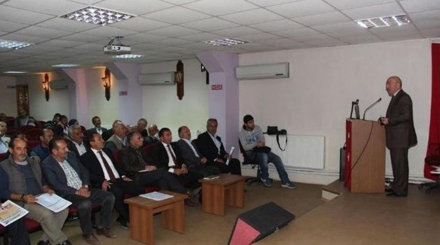 K&ouml;y Muhtarlarına Hayvancılık Ve Bitkisel &Uuml;retim Destekleme Takvimi Anlatıldı
