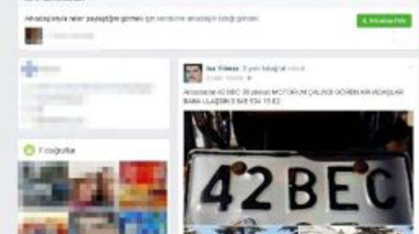 &Ccedil;alınan Motosikletini Sosyal Medya Yoluyla Arıyor