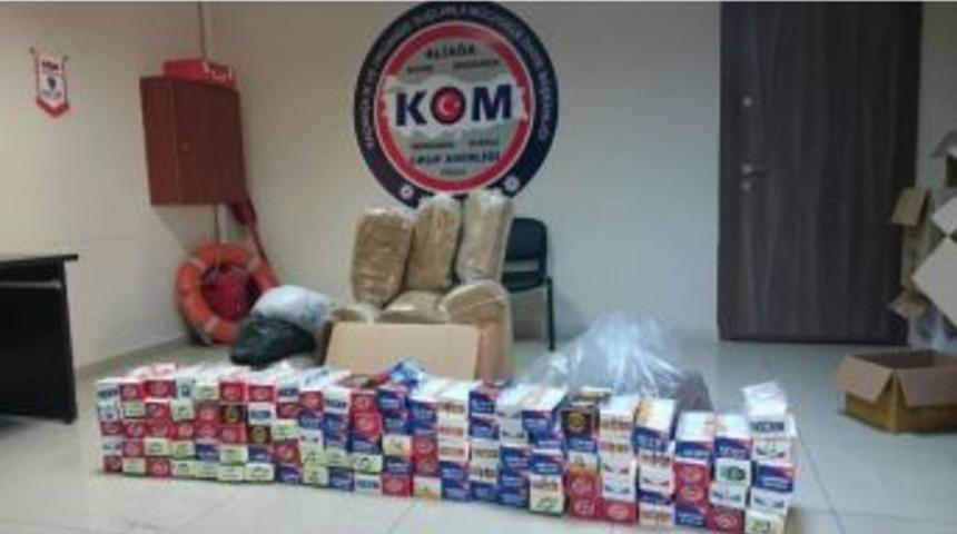 Aliağa&rsquo;da 70 Kilogram Ka&ccedil;ak T&uuml;t&uuml;n Ele Ge&ccedil;irildi