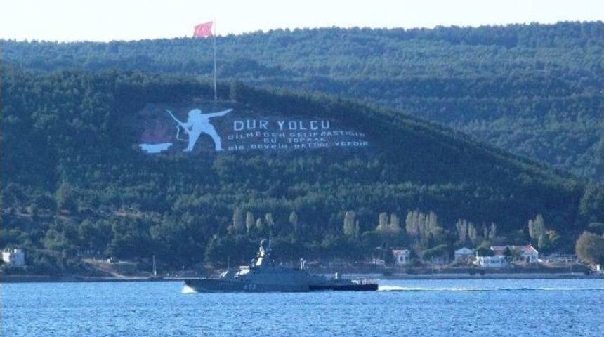 Rus Savaş Gemisi &Ccedil;anakkale Boğazı&rsquo;ndan Ge&ccedil;ti