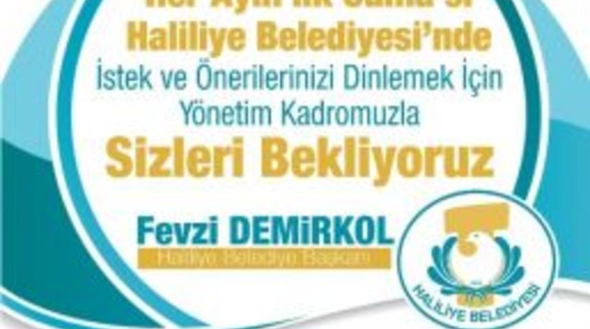 Haliliye&rsquo;de Halk G&uuml;n&uuml; Toplantısı Yapılacak