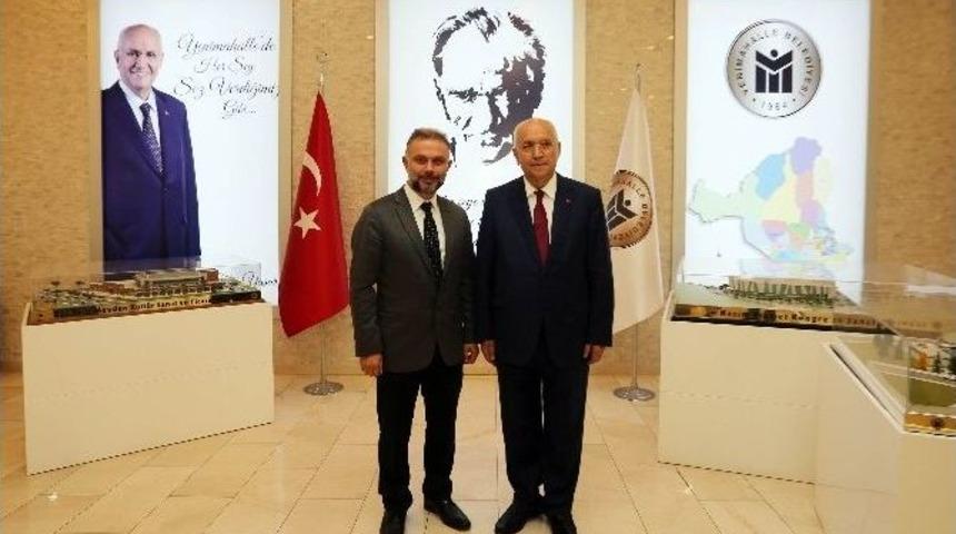 Başkan Yaşar, Kazan Belediye Başkanı Ert&uuml;rk&rsquo;&uuml; Ağırladı