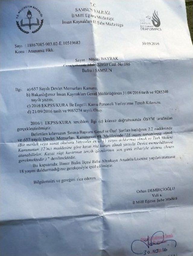 Memur Olarak Atanan Engelli, Daha Sonra Yaş Engeline Takıldı 1