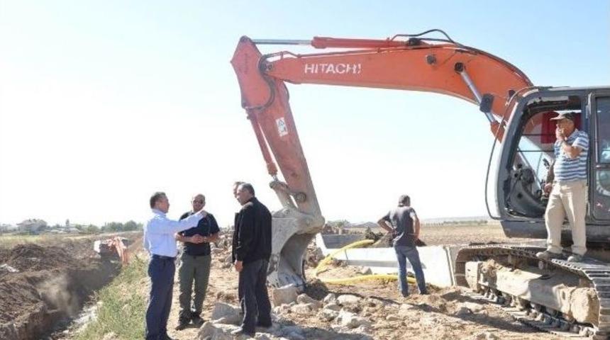 Başkan Tutal, Dere Islah &Ccedil;alışmalarını İnceledi