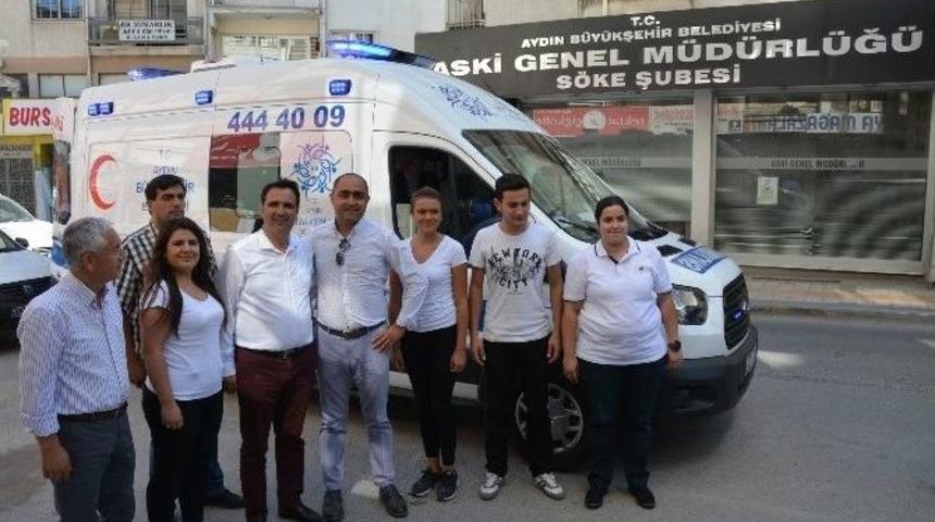 Aydın B&uuml;y&uuml;kşehirin Hasta Nakil Ara&ccedil;larından Biri S&ouml;ke&rsquo;ye