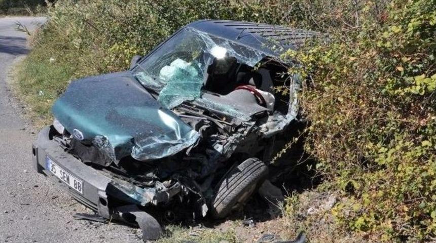 Soma&rsquo;da Trafik Kazası: 1 Yaralı