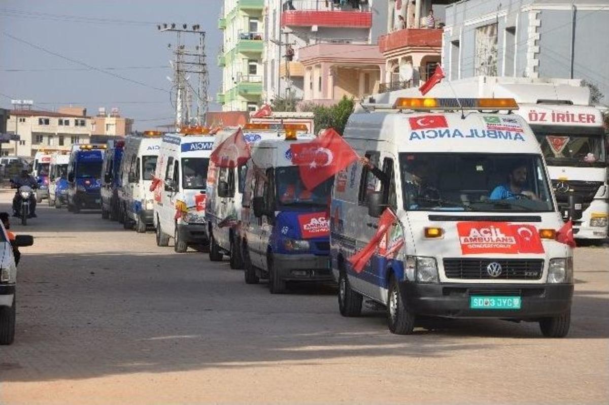 Avrasya Vakfı, Suriye&rsquo;ye 24 Ambulans G&ouml;nderdi